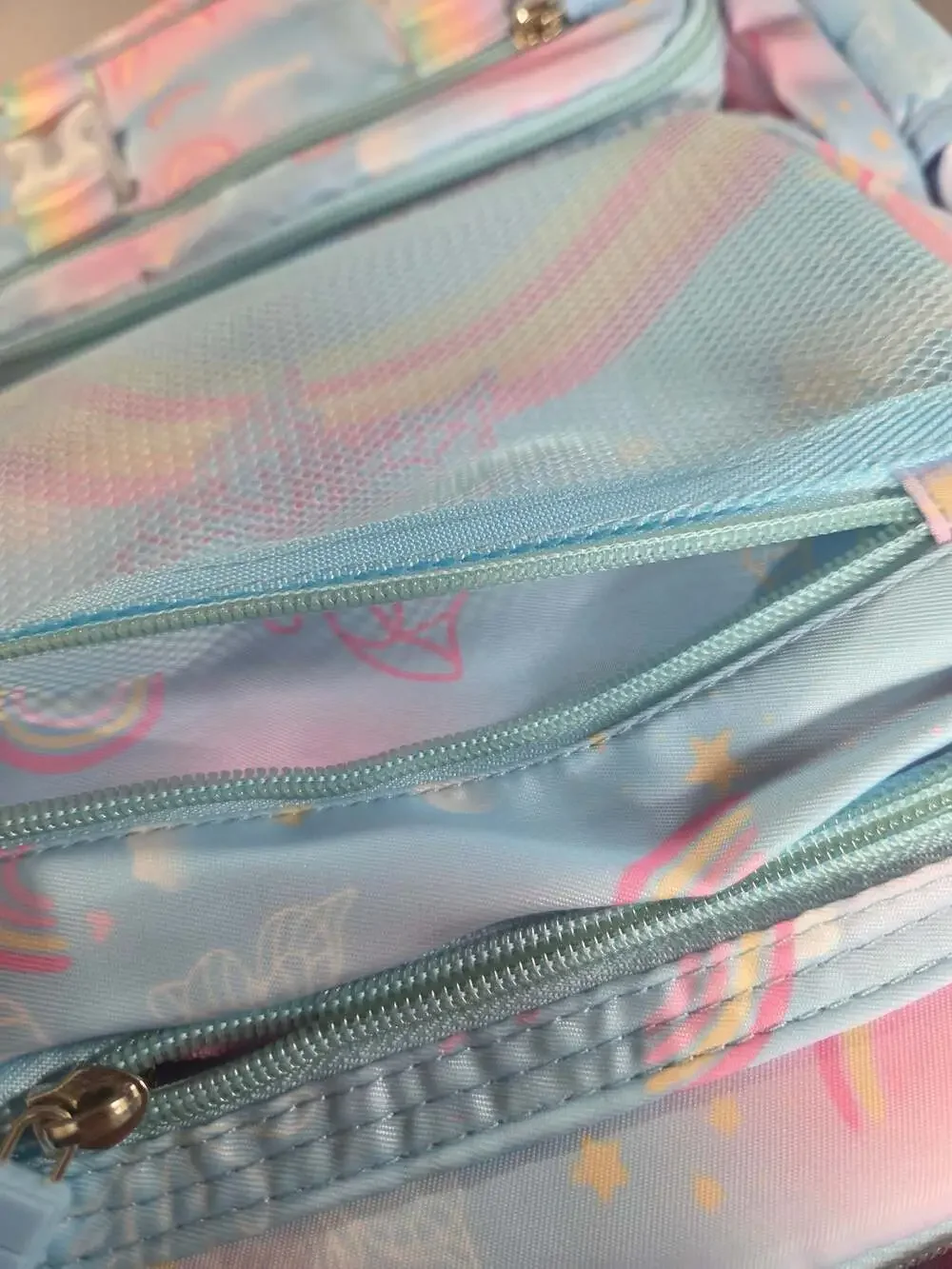 Kawaii Rainbow and Butterfly 3-Piece School Backpack Set